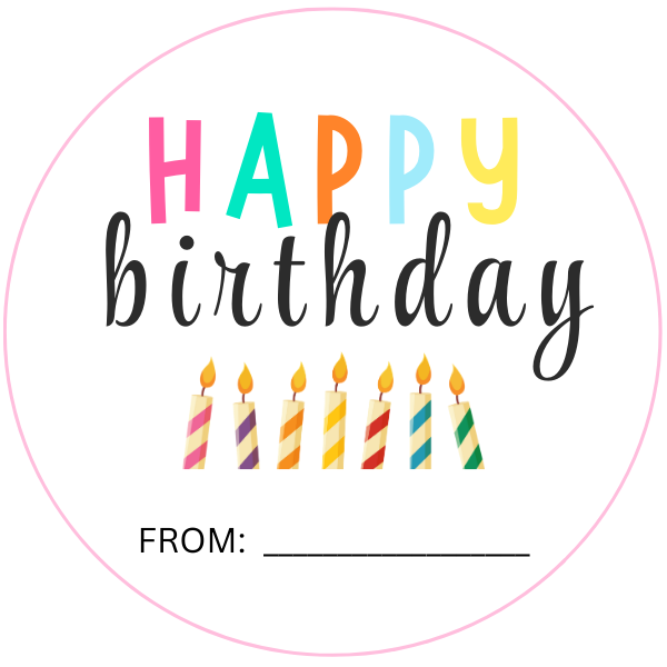 Physical Stickers: Happy Birthday