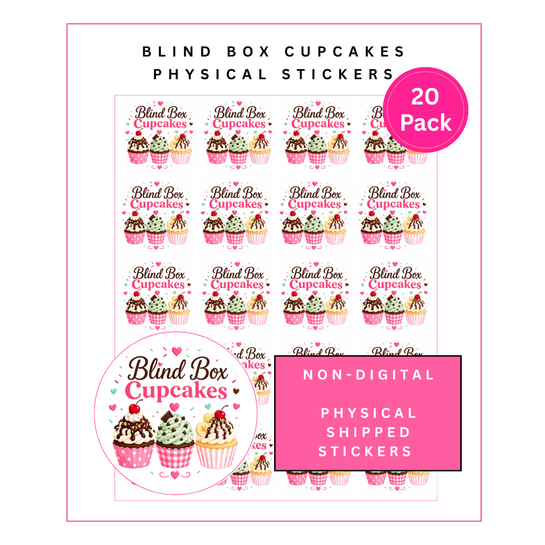 Physical Stickers: Blind Box Cupcakes