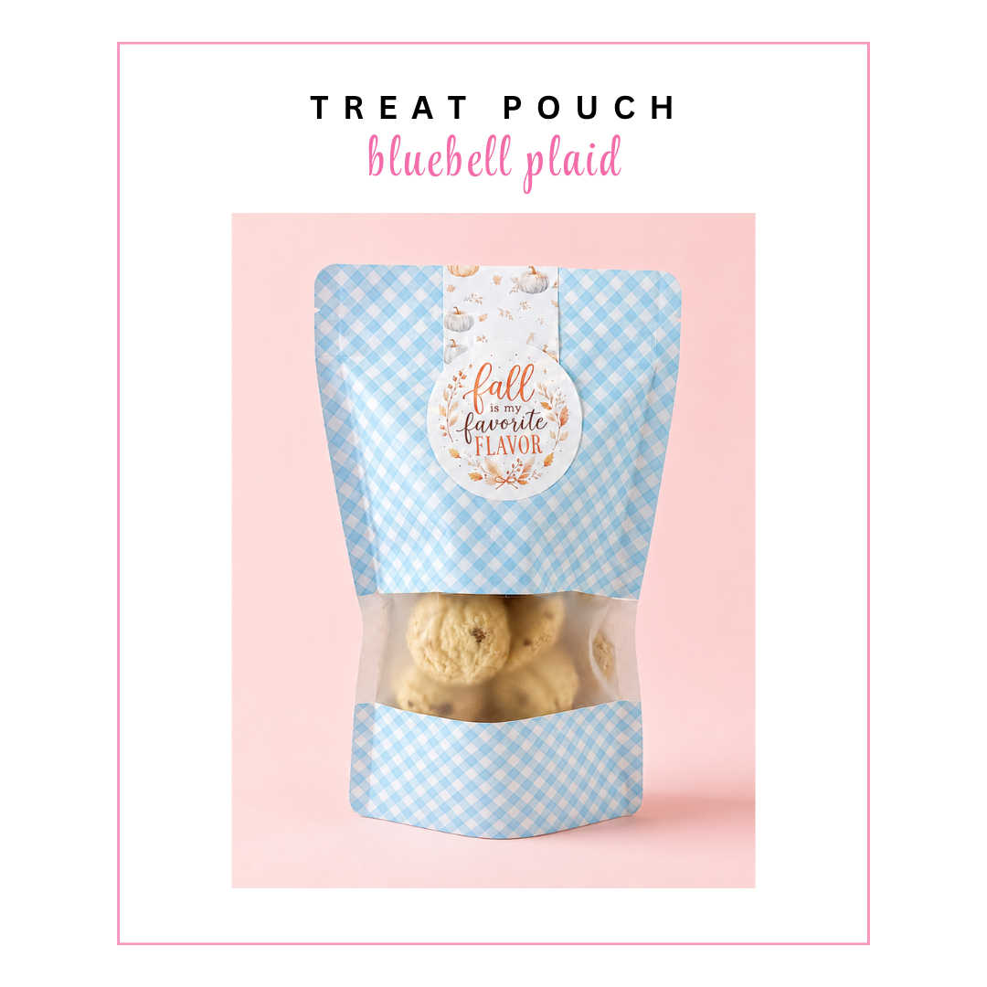 Dry Food Pouches: BLUEBELL PLAID