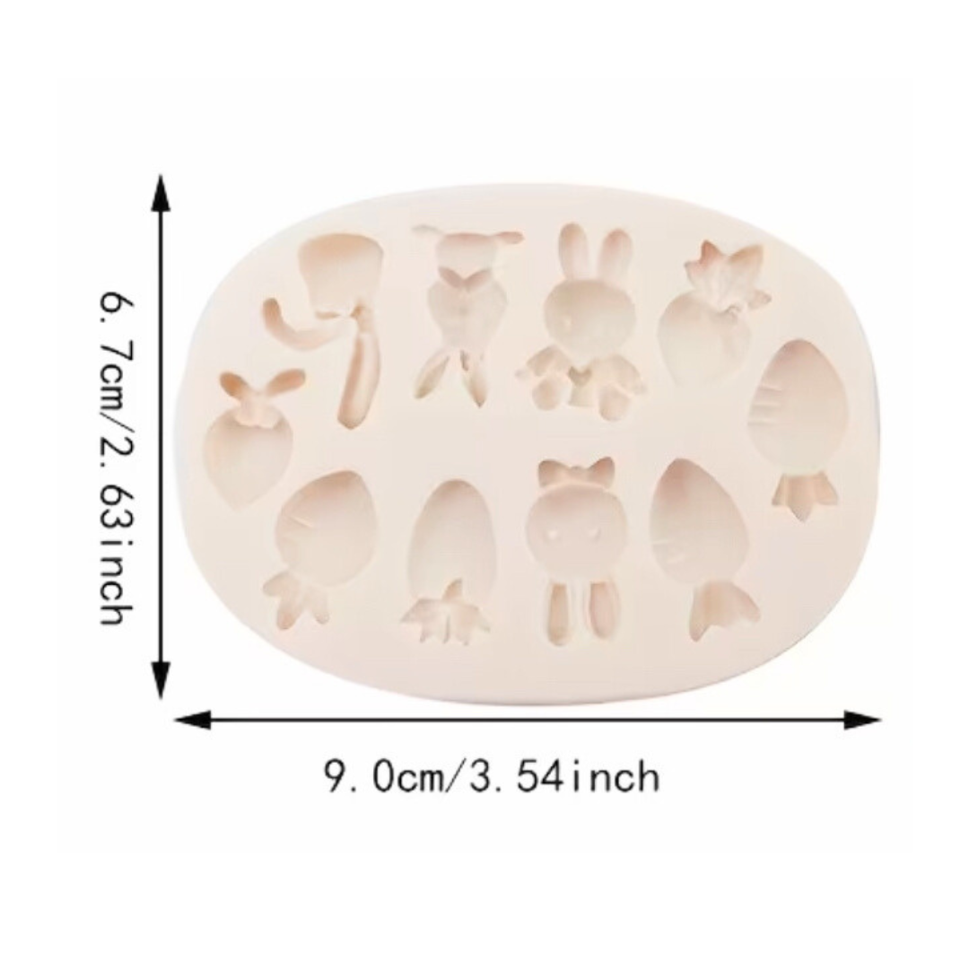 Mini Mold: Easter Bunny & Carrots