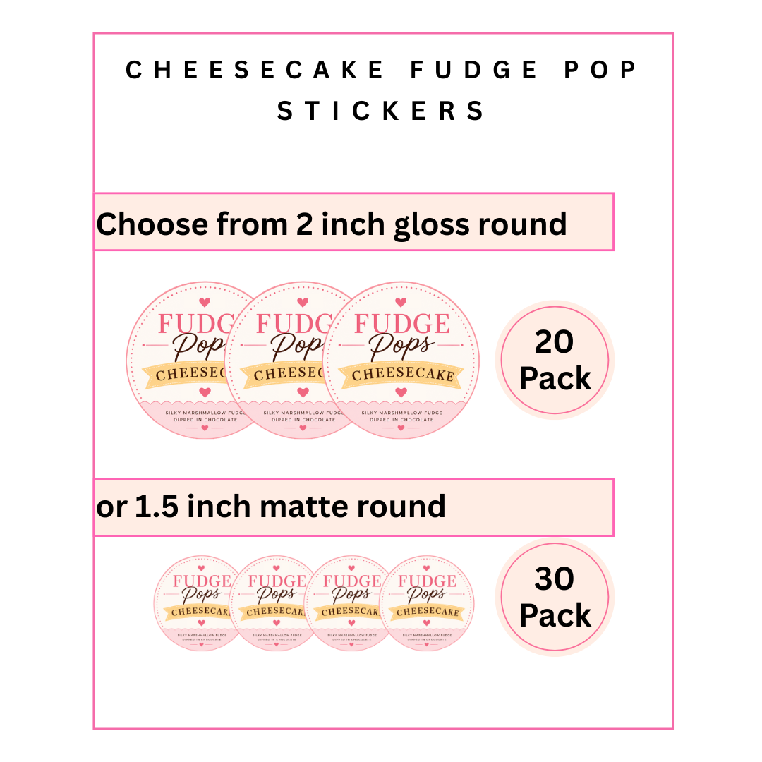 Physical Stickers: Cheesecake Fudge Pops