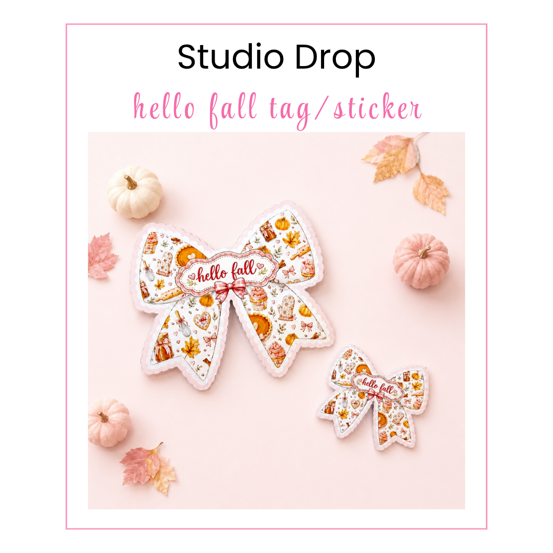 Studio Drop: Hello Fall Tag/Sticker