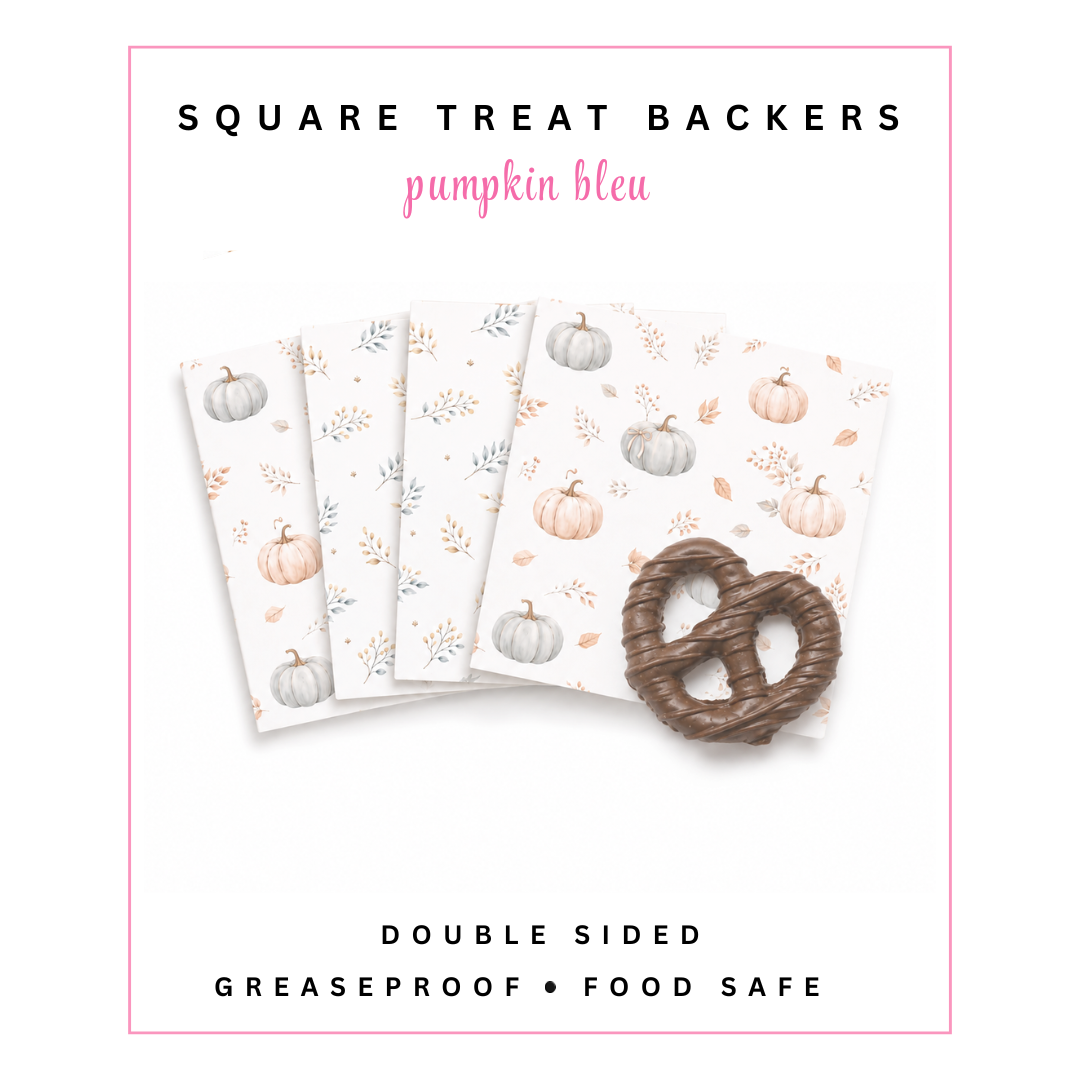 Square Treat Backers - Pumpkin Bleu