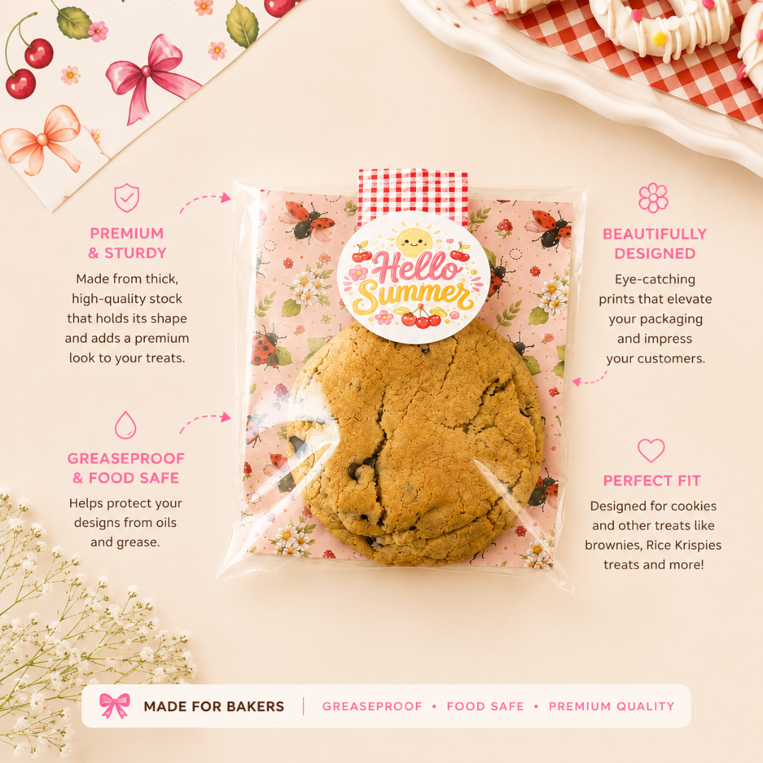 Square Treat Backers - Jolie Ladybug