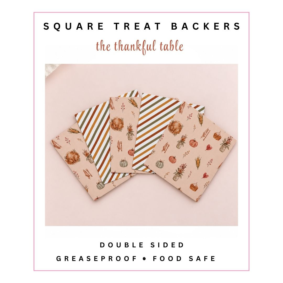 Square Treat Backers - The Thankful Table