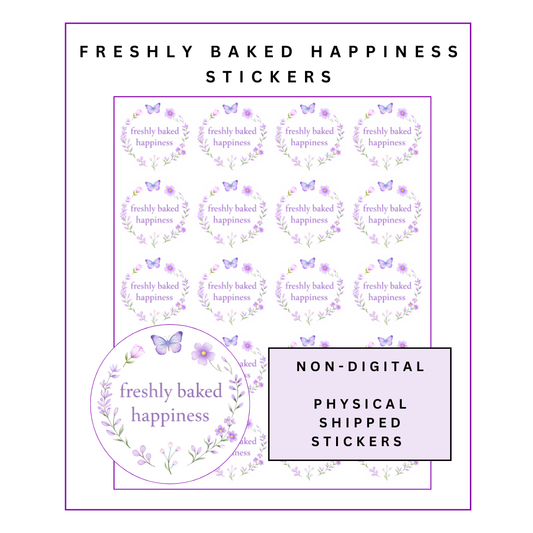 Physical Stickers: Lavender Freshly Baked Happiness