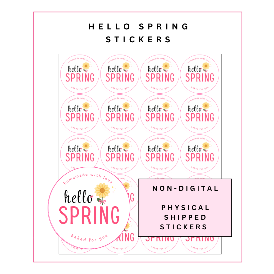 Physical Stickers: Hello Spring