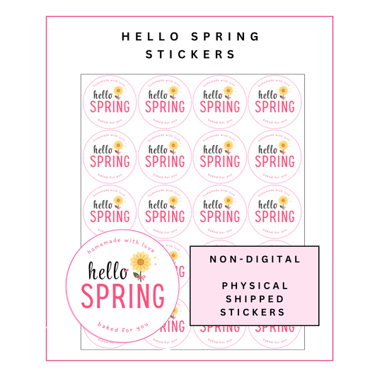 Physical Stickers: Hello Spring