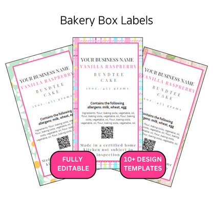 Bento Box Label Template