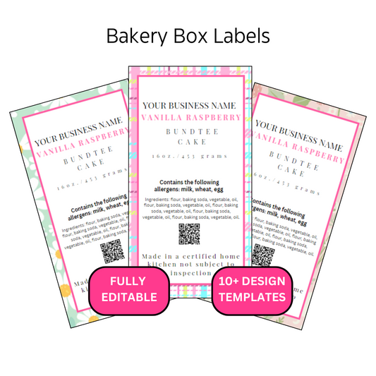 Bento Box Label Template