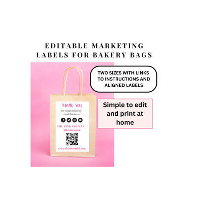 Marketing Labels for Bakery Bags (digital download)