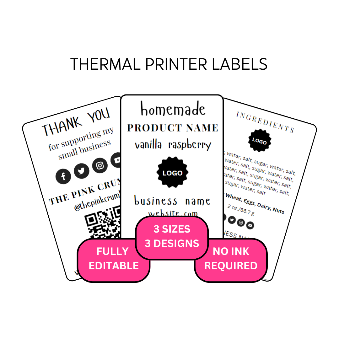 Thermal Label Template: Digital Download