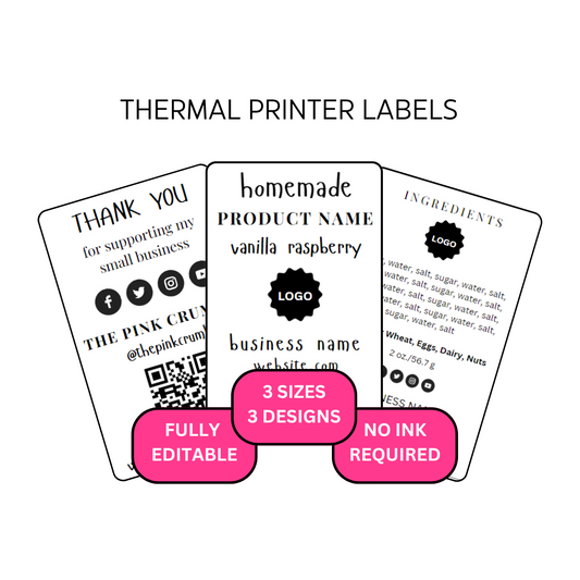 Thermal Label Template: Digital Download