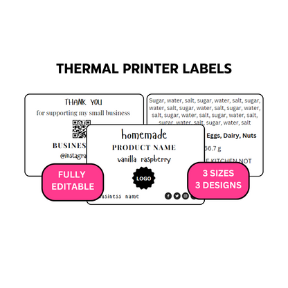 Thermal Label Template: Digital Download