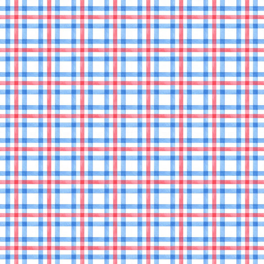 Patriotic Plaid Greaseproof Paper