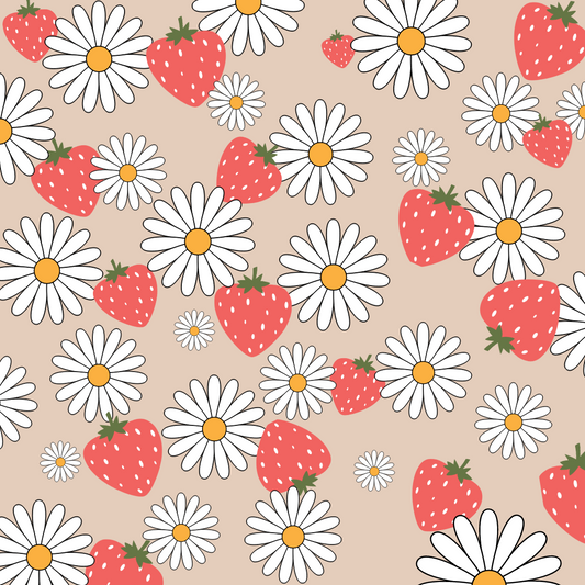 Strawberries and Cream (Strawberry Print)