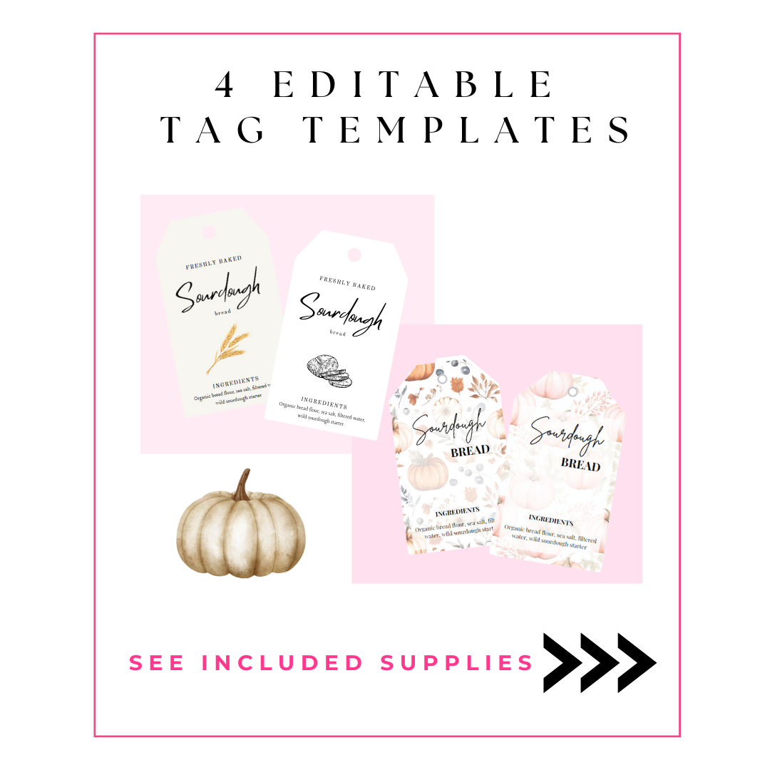 DIGITAL: Sourdough Editable Labels & Tags