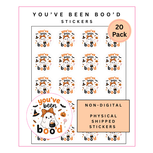 Physical Stickers:  You've Been Boo'd