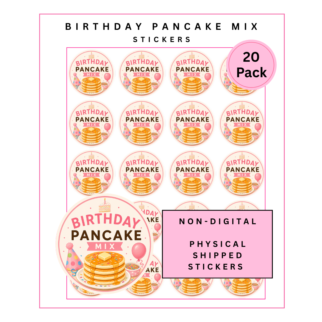 Physical Stickers: Birthday Cake Pancakes