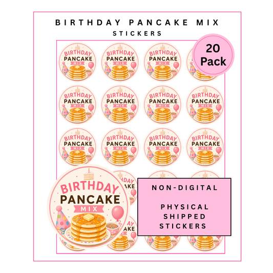 Physical Stickers: Birthday Cake Pancakes