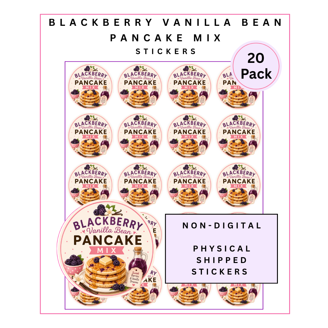 Physical Stickers: Blackberry Vanilla Bean Pancakes