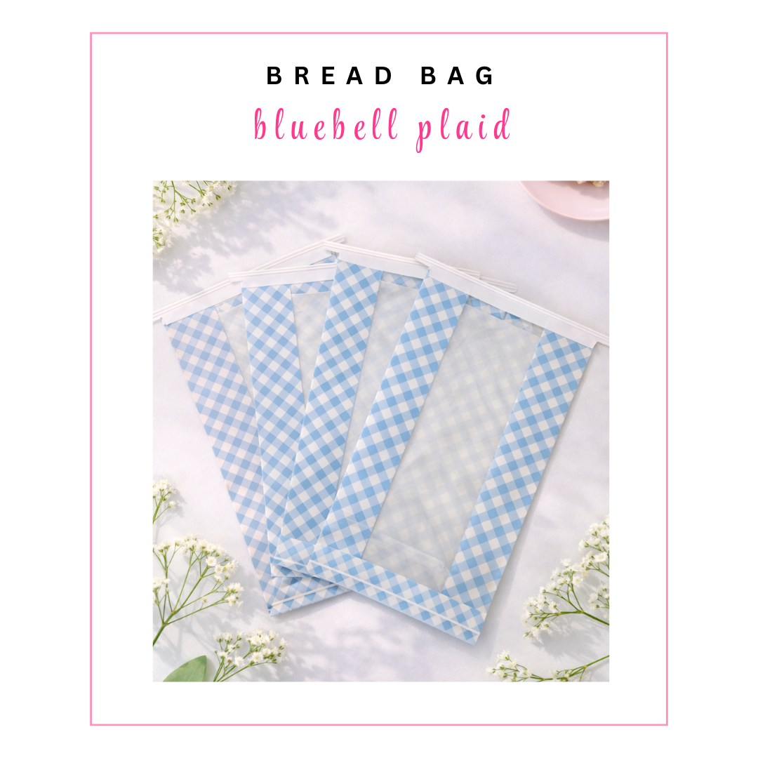 BREAD BAGS: Bluebell Plaid