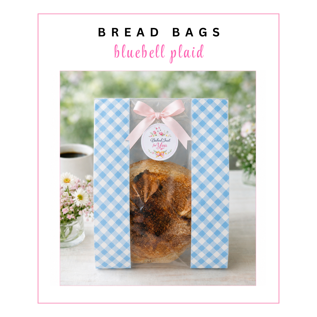 BREAD BAGS: Bluebell Plaid