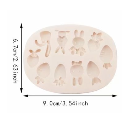 Mini Mold: Easter Bunny & Carrots
