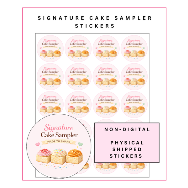 Physical Stickers: Signature Cake Sampler – The Pink Crumbb