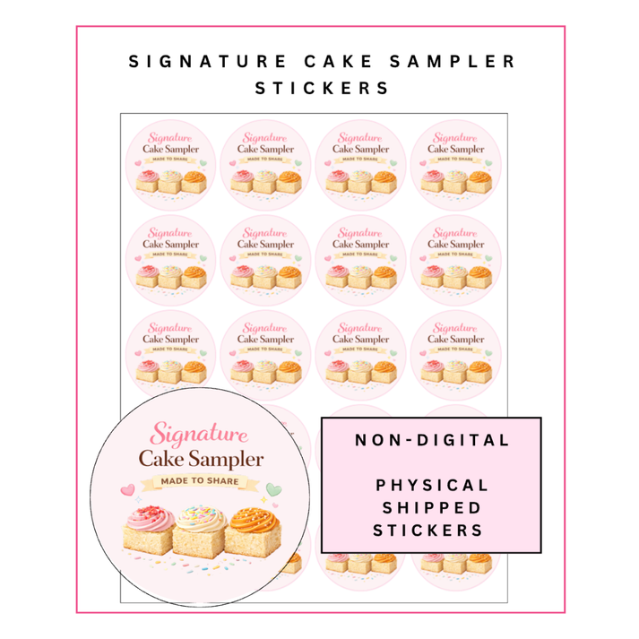 Physical Stickers: Signature Cake Sampler – The Pink Crumbb