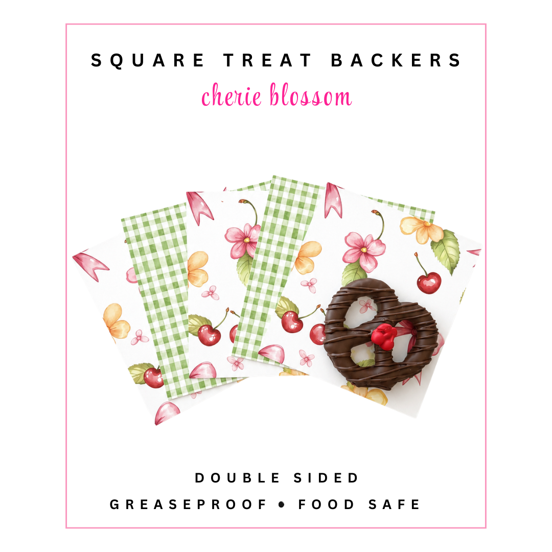 Square Treat Backers - Cherie Blossom