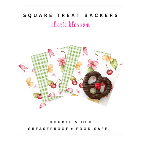 Square Treat Backers - Cherie Blossom