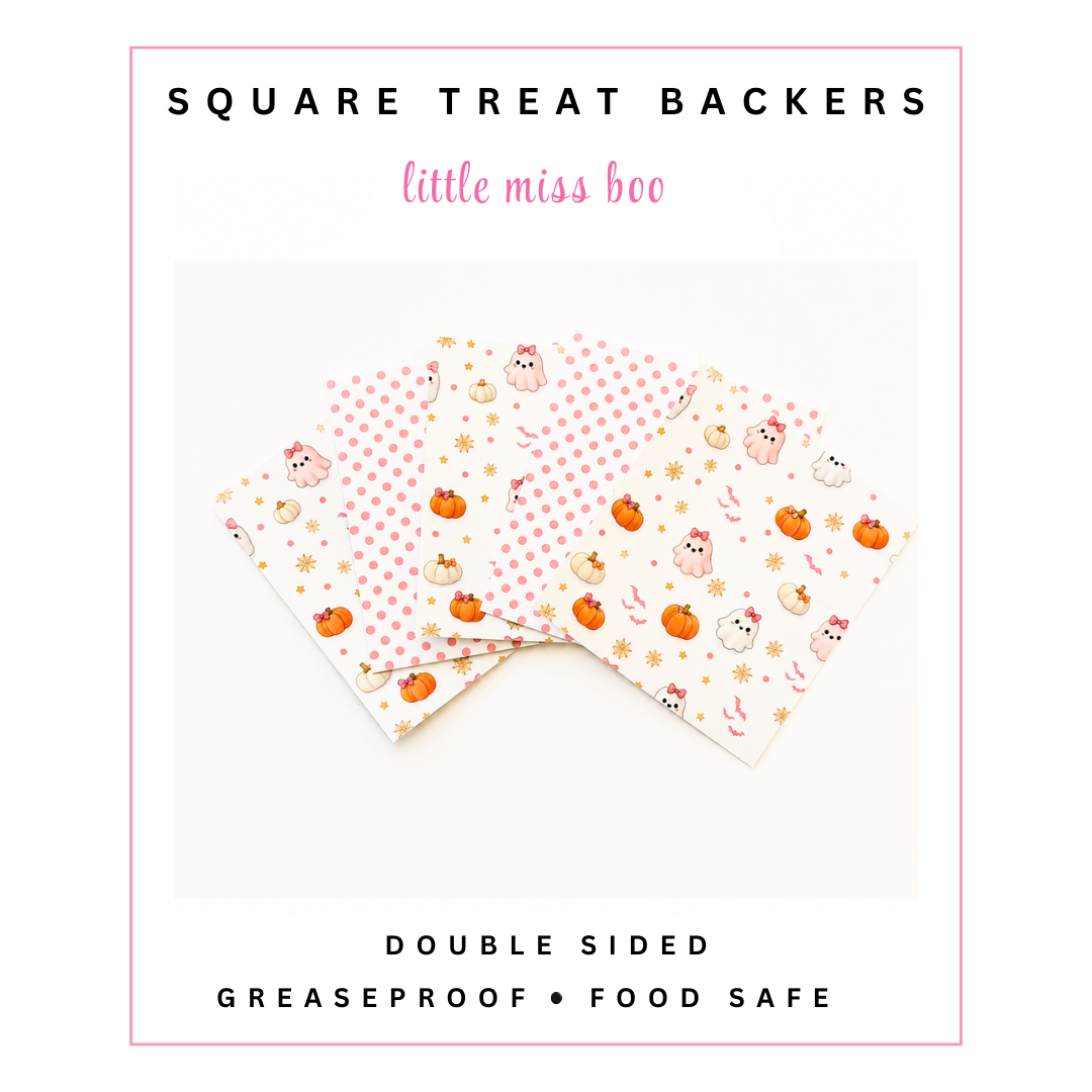 Square Treat Backers - Little Miss Boo