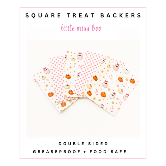 Square Treat Backers - Little Miss Boo