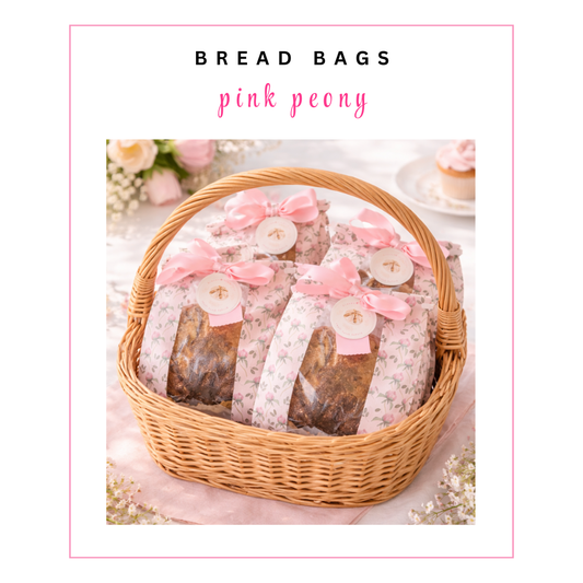 BREAD BAGS: Pink Peony
