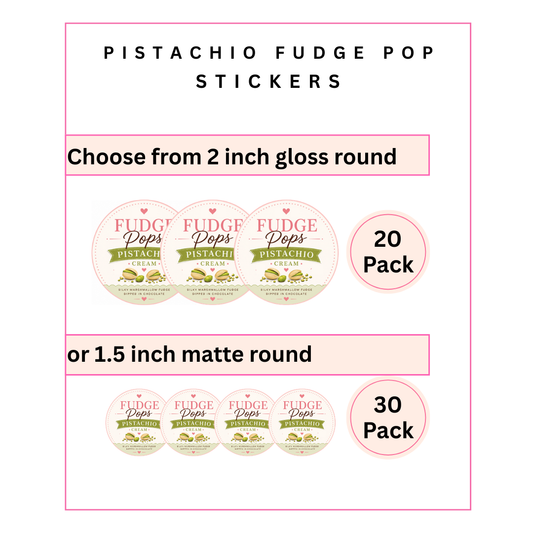 Physical Stickers:  Pistachio Cream Fudge Pops