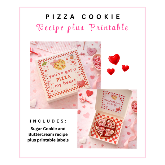 Digital: Pizza Cookie Recipe Plus Printable Label