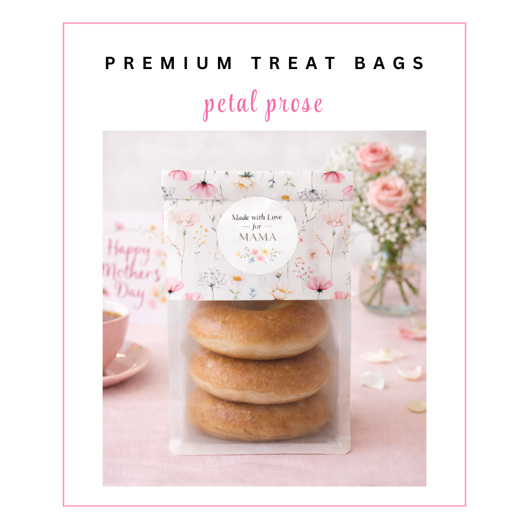Premium Treat Bags: Petal Prose