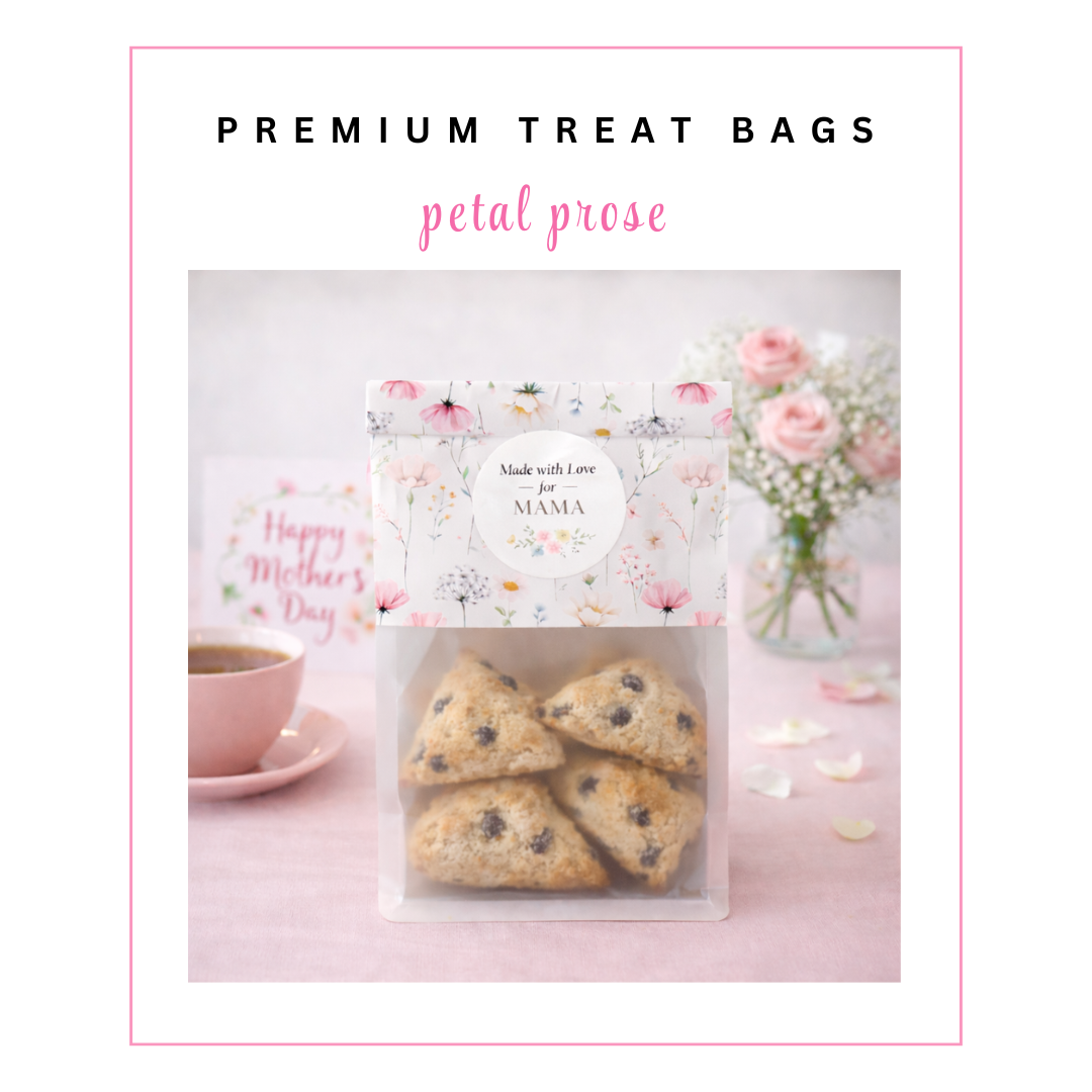 Premium Treat Bags: Petal Prose