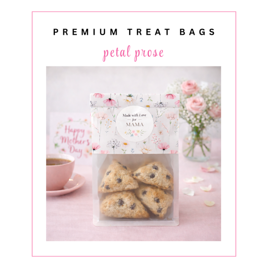 Premium Treat Bags: Petal Prose