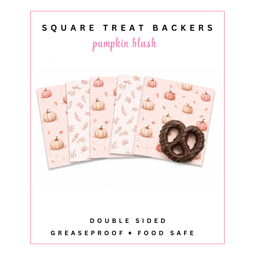 Square Treat Backers - Pumpkin Blush