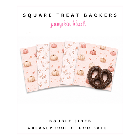 Square Treat Backers - Pumpkin Blush