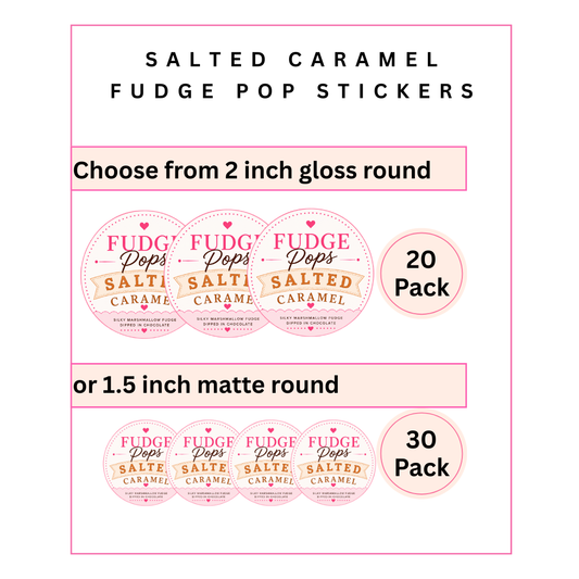 Physical Stickers: Salted Caramel Fudge Pops
