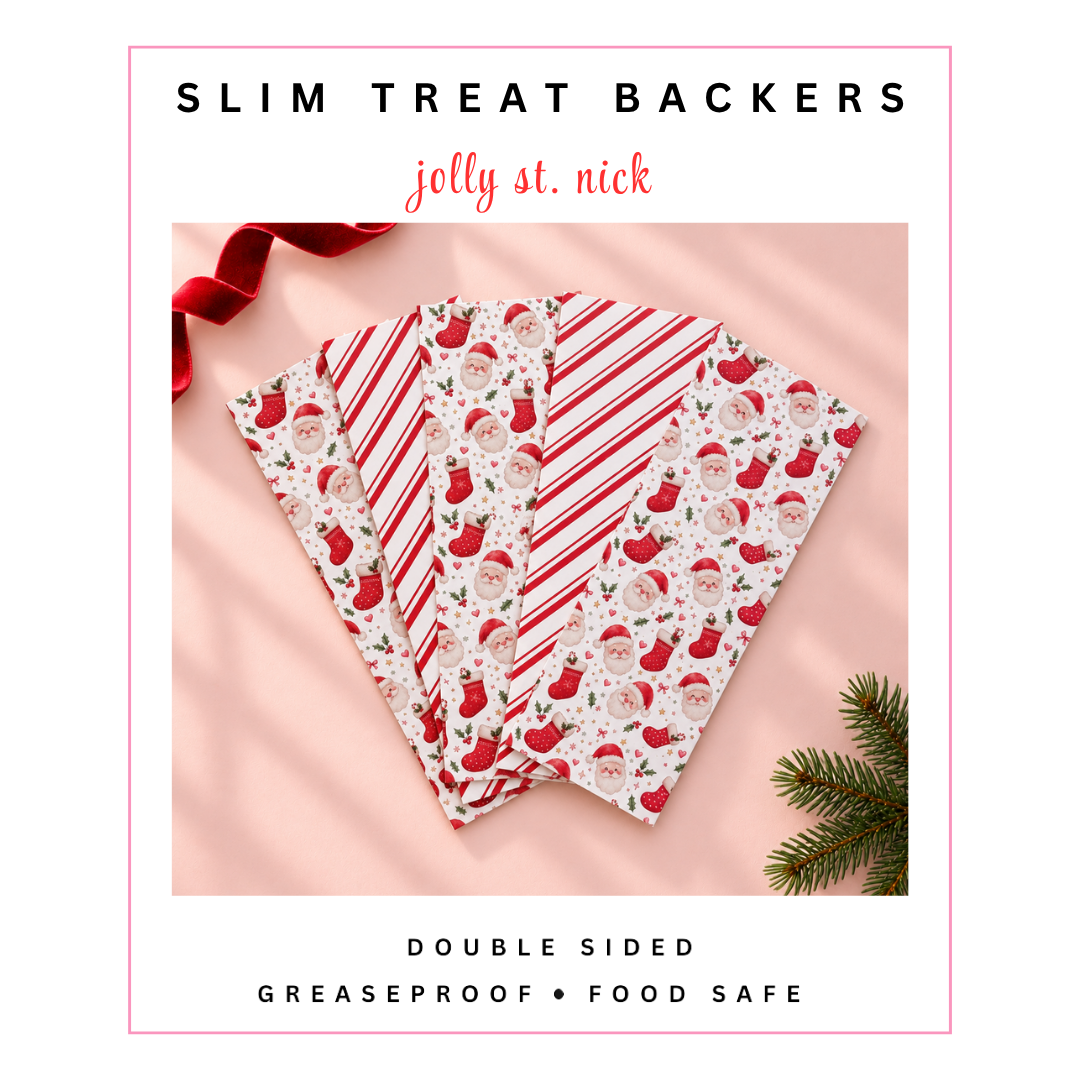 Slim Treat Backers - Jolly St. Nick X Candy Cane Stripes