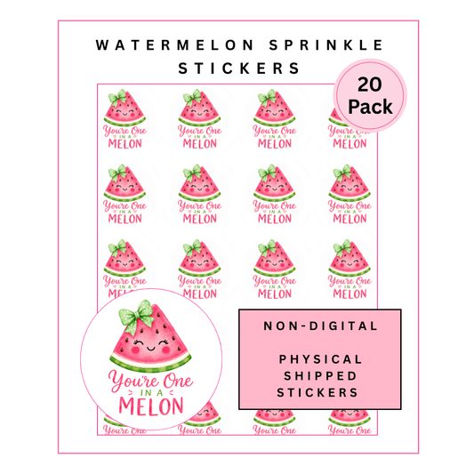 Physical Stickers:  Watermelon Sprinkle